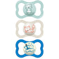 Buy now MAM Air Pacifier for Babies 6-16 Months, Extra Air Flow for Sensitive Skin, Glows in The Dark, Developed with Medical Experts, BPA-Free Skin Soft Silicone, 2 Count, with Sterilizer Case at indiglob india