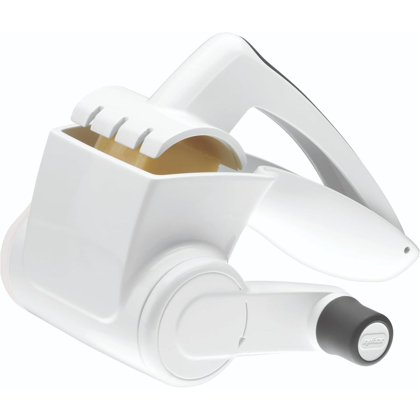 Zyliss Classic Rotary Cheese Grater - NSF Restaurant Certified Handheld Grater - Can be used for Hard Cheese, Chocolate & More - With Comfortable Handle & Easy-to-Clean Drum - White