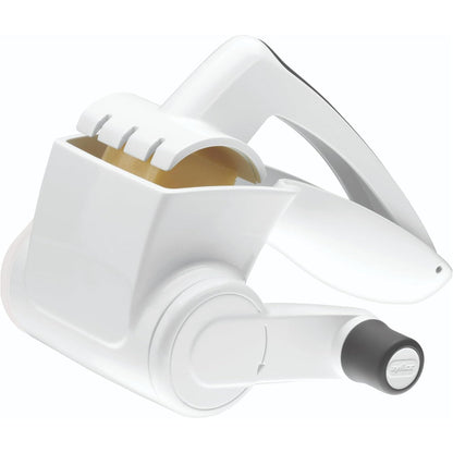 Zyliss Classic Rotary Cheese Grater - NSF Restaurant Certified Handheld Grater - Can be used for Hard Cheese, Chocolate & More - With Comfortable Handle & Easy-to-Clean Drum - White