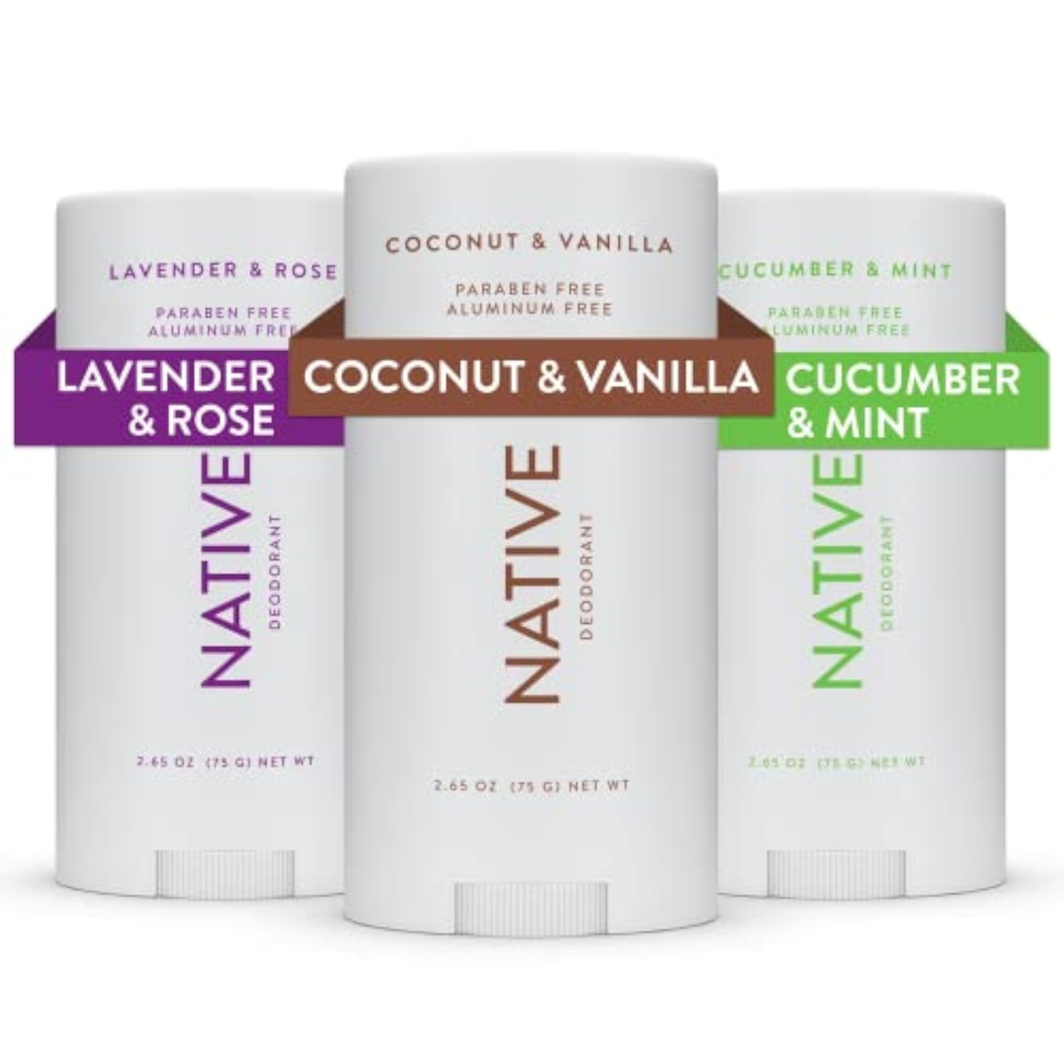 Buy now Native Deodorant Contains Naturally Derived Ingredients, 72 Hour Odor Control | Deodorant for Women and Men, Aluminum Free with Baking Soda, Coconut Oil and Shea Butter | Coconut & Vanilla Classic Scents - 3 Pack at indiglob india