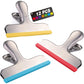 HOUSE AGAIN 12 Pack Stainless Steel Chip Bag Clips Covered with Silicone - NO More Sharp Edges - Color Coded for Food Bags - Air Tight Seal, Heavy Duty for Kitchen and Office, 3 Inches