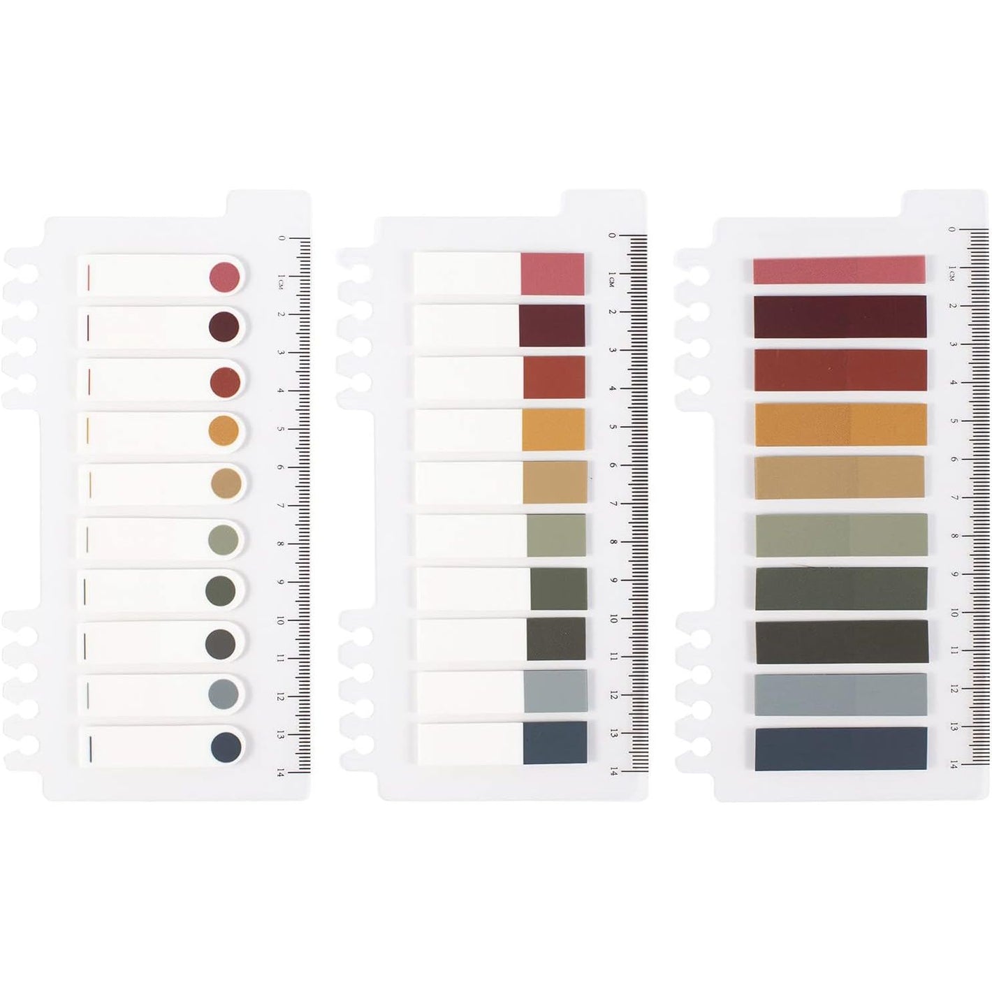 Morandi Sticky Notes, Writable Index Tabs, Set of 10 x 3 Packs Colorful Macaron Memo Stickers, for Books, Folders, Monitors, 200 Pieces/Pack, Vintage