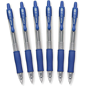 Pilot G2 Retractable Premium Gel Ink Roller Ball Pens Blue (Ultra Fine)