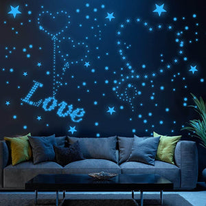 1120 Pcs Glow in The Dark Stars for Ceiling, Glowing Space and Moon Decals Universe Stickers for Kids Excellent Gifts for Boys Girls Nursery Bedroom Living Room Birthday Gift Room Decor - My Store