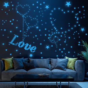 1120 Pcs Glow in The Dark Stars for Ceiling, Glowing Space and Moon Decals Universe Stickers for Kids Excellent Gifts for Boys Girls Nursery Bedroom Living Room Birthday Gift Room Decor