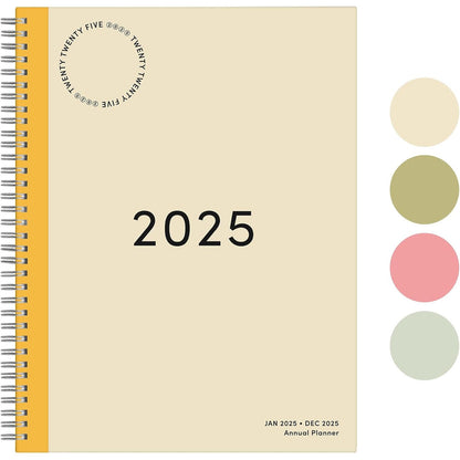 Rileys 2025 Weekly Planner - Annual Weekly & Monthly Agenda Planner, Jan - Dec 2025, Flexible Cover, Notes Pages, Twin-Wire Binding (8.5 x 11-Inches, Lilac)