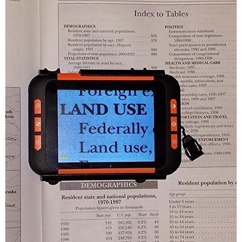 Buy now ViSee LVM-300 3.5 Inch Portable Video Magnifier Reading Aide for Low Vision with Stand at indiglob india