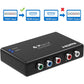 Portta Component to HDMI Converter, YPbPr RGB + R/L Audio to HDMI v1.3 Converter Adapter Support 1080P 2 Channel LPCM for HDTV PS2 PS3 HDVD Player Wii Xbox