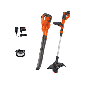 Buy now BLACK+DECKER 40V Max 13 In. String Trimmer Edger and Leaf Blower Cordless with Battery and Charger, Sweeper and Weed Wacker Combo Kit, Low Noise Design, Charge Indicator (LCC340C) at indiglob india