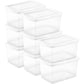Buy now Sterilite 24-Pack 6 Quart Storage Box, Stackable Clear Plastic Bins with Snap-On Lids - Heavy-Duty Organizing Containers for Closet, Bathroom, and Office 20 Quart 8 Pack at indiglob india