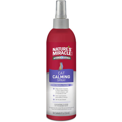 Nature's Miracle Just for Cats Calming Spray Stress Reducing Formula, 8-ounce (P-5780), White