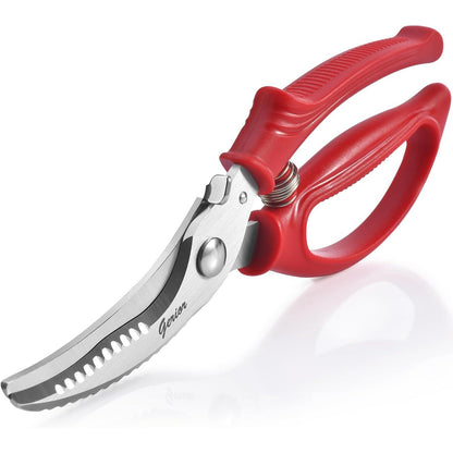 Heavy Duty Poultry Shears - Kitchen Scissors for Cutting Chicken, Poultry, Game, Meat - Chopping Vegetable - Spring Loaded