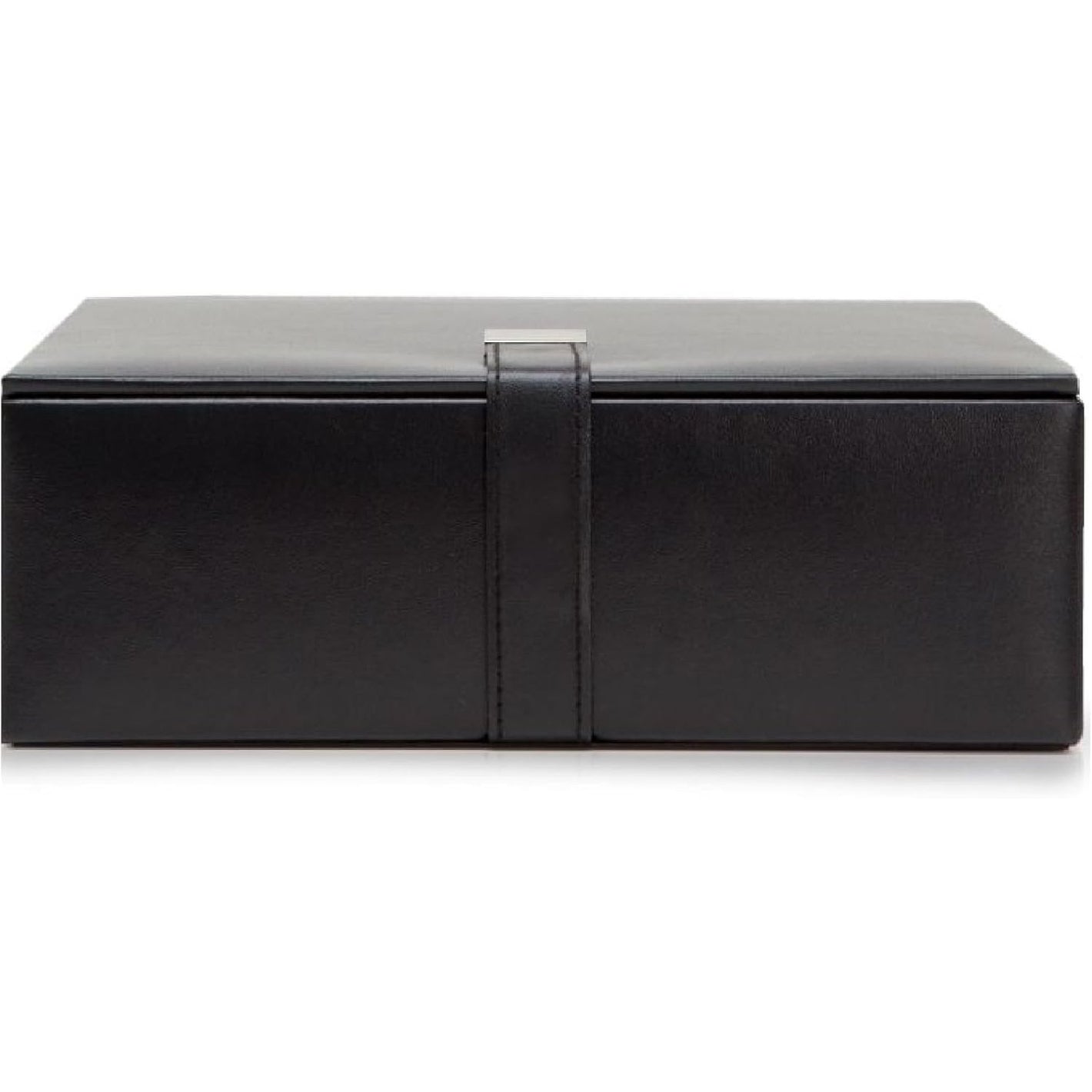 Buy now WOLF Heritage Large Valet Case, Black - 13 Compartments + One Watch Roll - Faux Leather Exterior + Ultra-Suede Lining at indiglob india