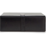 Buy now WOLF Heritage Large Valet Case, Black - 13 Compartments + One Watch Roll - Faux Leather Exterior + Ultra-Suede Lining at indiglob india