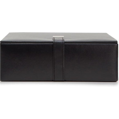 Buy now WOLF Heritage Large Valet Case, Black - 13 Compartments + One Watch Roll - Faux Leather Exterior + Ultra-Suede Lining at indiglob india