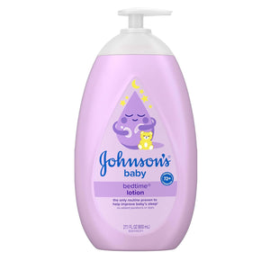 Johnson's Baby Bedtime Lotion, Soothing NaturalCalm Aromas, Gentle Nighttime Baby Lotion, Helps Relax & Soothe, Hydrating, No added Parabens & Dyes, 27.1 fl. oz