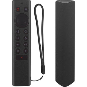 Protective Silicone Remote Cover for NVIDIA Shield TV Pro/4K HDR Remote Controller Washable Anti-Lost Shockproof Case with Loop-Black