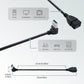 Antrader USB 3.0 Right Angle 90 Degree UP & Down Extension Cable Male to Female Converter Data Adapter Cord 2 Pairs