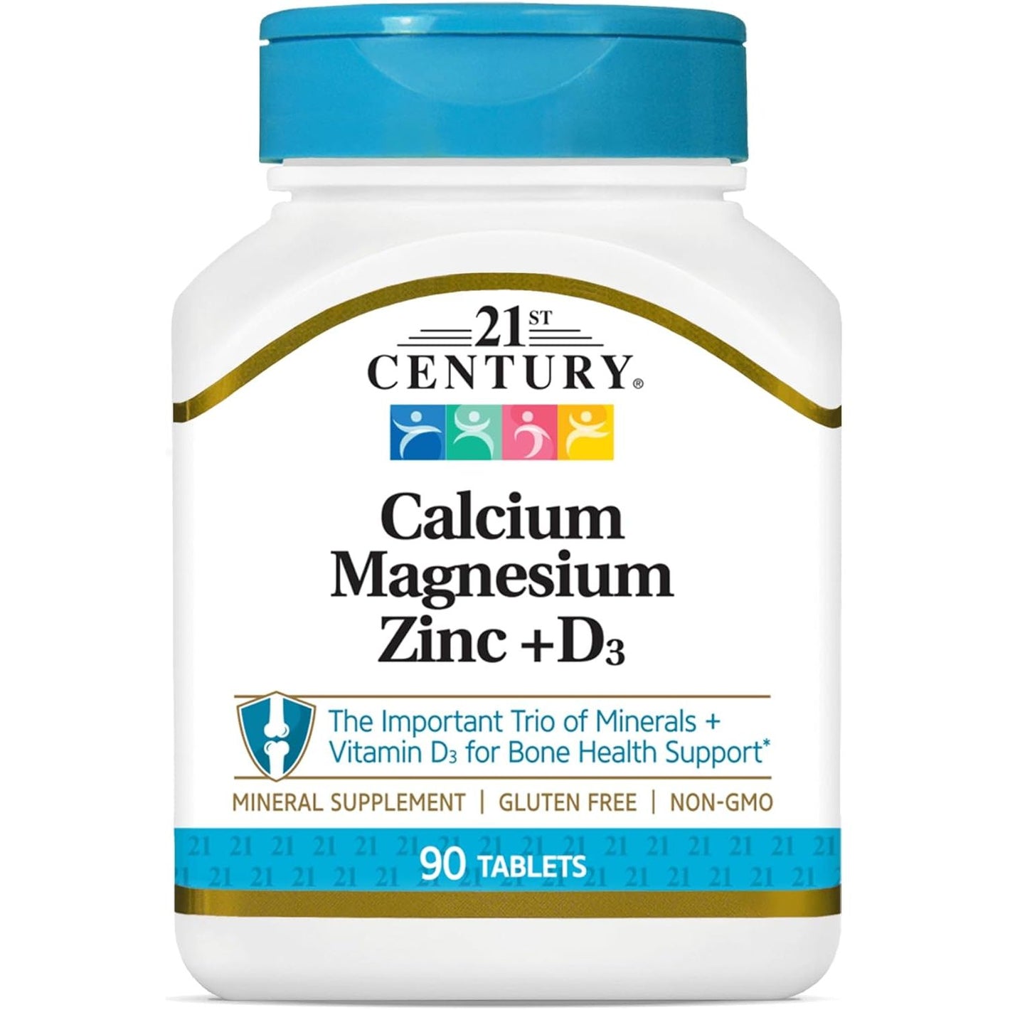 21st Century Cal Mag Zinc +D Tablets, 90 Count (Pack of 2)