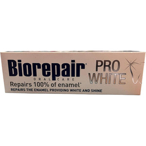 Biorepair: "Pro White" Whitening Toothpaste with microRepair - 2.5 Fluid Ounce (75ml) Tube [ Italian Import ]