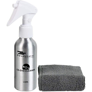CD DVD Cleaner Solution Spray Fluid - Premium Compact disc Cleaning Kit with Anti-Static Microfiber Cloth Glove 4oz