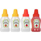 RONRONS 4 Pieces Mini Ketchup Bottles for Lunch Box, 25ml Salad Dressing Containers Small Condiment Squeeze Bottles for Sauce