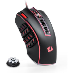 Redragon M990 MMO Gaming Mouse, 32000 DPI High Precision Wired RGB Gamer Mouse w/23 Programmable Buttons, 16 Side Macro Keys, Software Supports, Aluminum Base