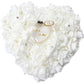 Buy now HONEYGIFTS Wedding Ring Pillow, Irovy Ring Bearer Holder Pillows Heart Shape Rose Lace Cushion for Wedding Party Anniversary Ceromony Default at indiglob india