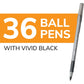 BIC Round Stic Grip Xtra Comfort Black Ballpoint Pens, Medium Point (1.2mm), 36-Count Pack, Perfect Writing Pens With Soft Grip for Superb Comfort and Control