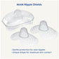 MAM Breastfeeding Nipple Shields with Sterilizing Storage Case, Nipple Shields for Nursing Newborn, Size 3 Large 23mm, 2-Count, Clear