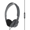 Koss KPH30iCL On-Ear Headphones, in-Line Microphone and Touch Remote Control, D-Profile Design, Wired with 3.5mm Plug (Clear) - Dark Grey