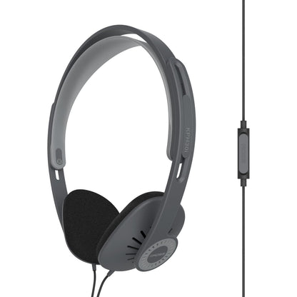 Koss KPH30iCL On-Ear Headphones, in-Line Microphone and Touch Remote Control, D-Profile Design, Wired with 3.5mm Plug (Clear)