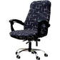 Deisy Dee Computer Office Chair Covers for Stretch Universal Rotating Chair Desk Chairs ONLY Chair Covers (Blue Flower 1, Medium)