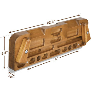 Yes4All Wooden Hang Board/Climbing Board for Doorway - Hand Strengthener Equipment for Training Finger, Grip and Pull Up