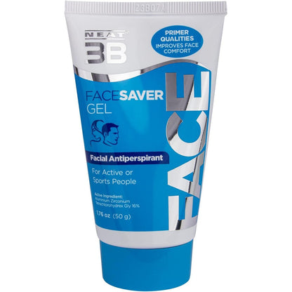 Neat Feat 3B Face Saver Antiperspirant Gel for Facial Perspiration & Shine, White and Blue, 1.76 Fl Oz