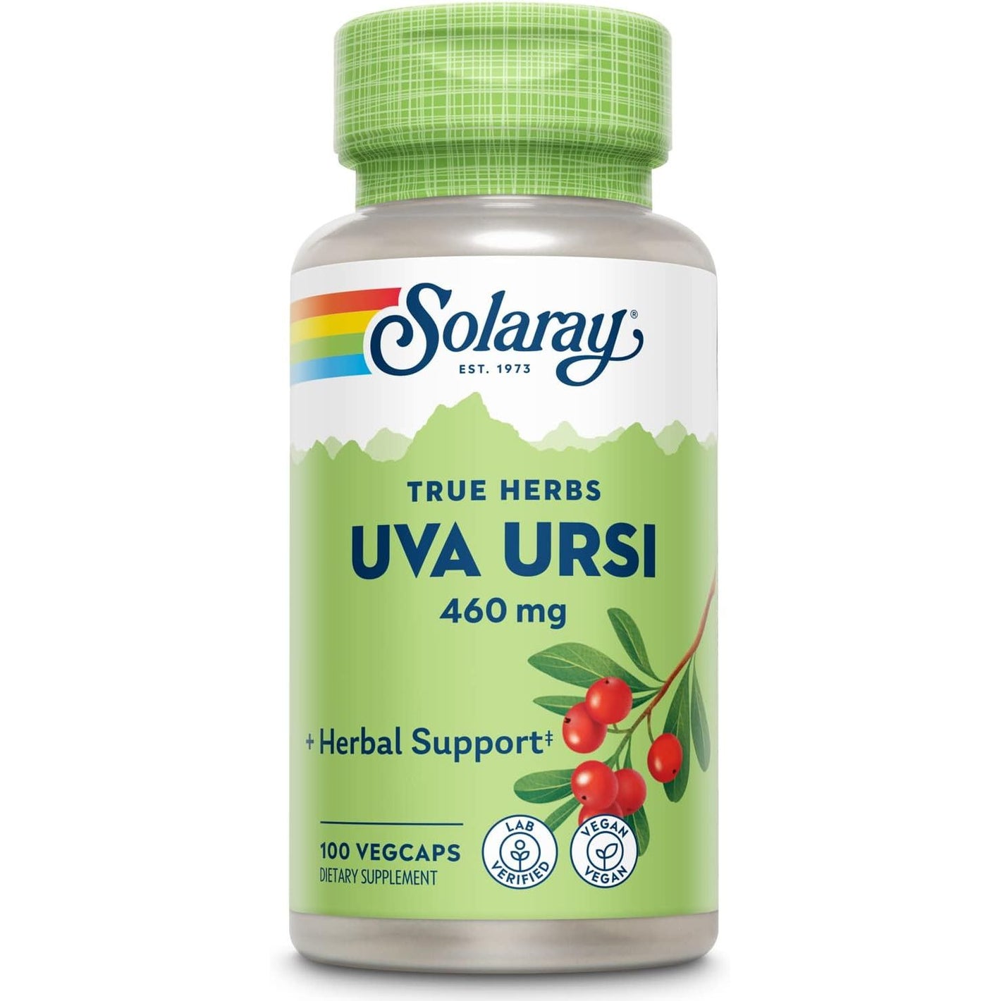 SOLARAY Uva Ursi Leaf 460 mg | Healthy Bladder, Kidney & Urinary Tract Function Support | Non-GMO | 100ct (Take 3 Daily)
