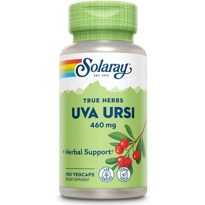 SOLARAY Uva Ursi Leaf 460 mg | Healthy Bladder, Kidney & Urinary Tract Function Support | Non-GMO | 100ct (Take 3 Daily)