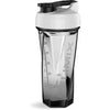 HELIMIX 2.0 Vortex Blender Shaker Bottle Holds upto 28oz | No Blending Ball or Whisk | USA Made | Portable Pre Workout Whey Protein Drink Shaker Cup | Mixes Cocktails Smoothies Shakes | Top Rack Safe - White