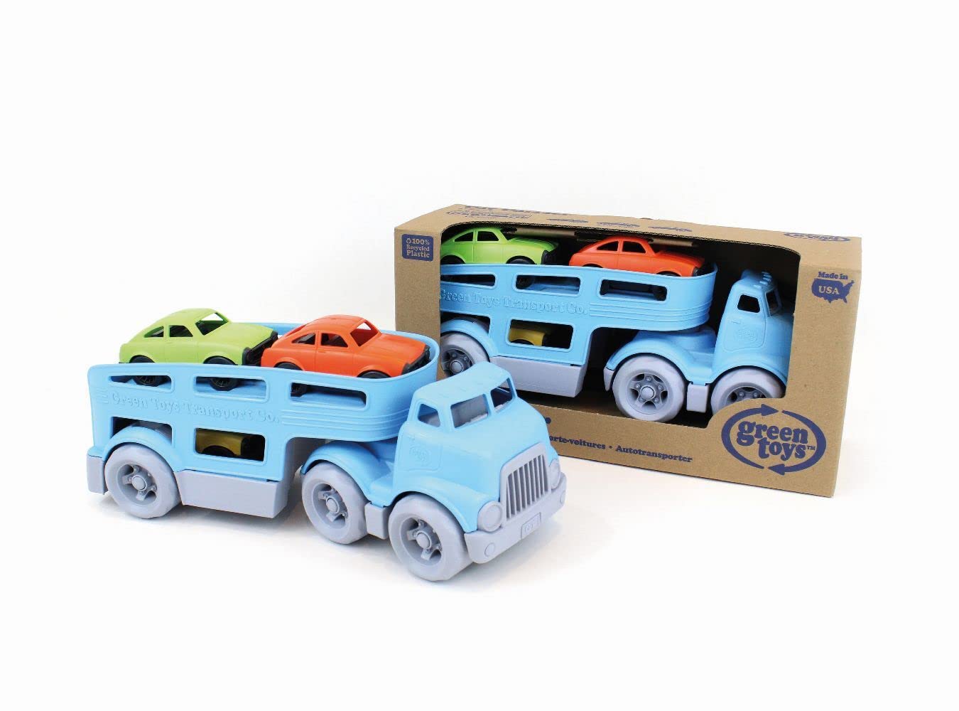 Buy now Green Toys Car Carrier, Blue - Pretend Play, Motor Skills, Kids Toy Vehicle. No BPA, phthalates, PVC. Dishwasher Safe, Recycled Plastic, Made in USA. at indiglob india