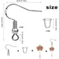 100 PCS/50 Pairs 925 Sterling Silver Earring Hooks Fish Hook Ear Wires French Wire Hooks Hypo-allergenic Jewelry Findings Earring Parts DIY Making with 100 PCS Clear Rubber Earring Safety Backs - My Store
