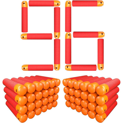 EKIND 9.5cm Foam Darts Compatible for Nerf Elite Mega Series 36-Dart Refill Pack (Red)