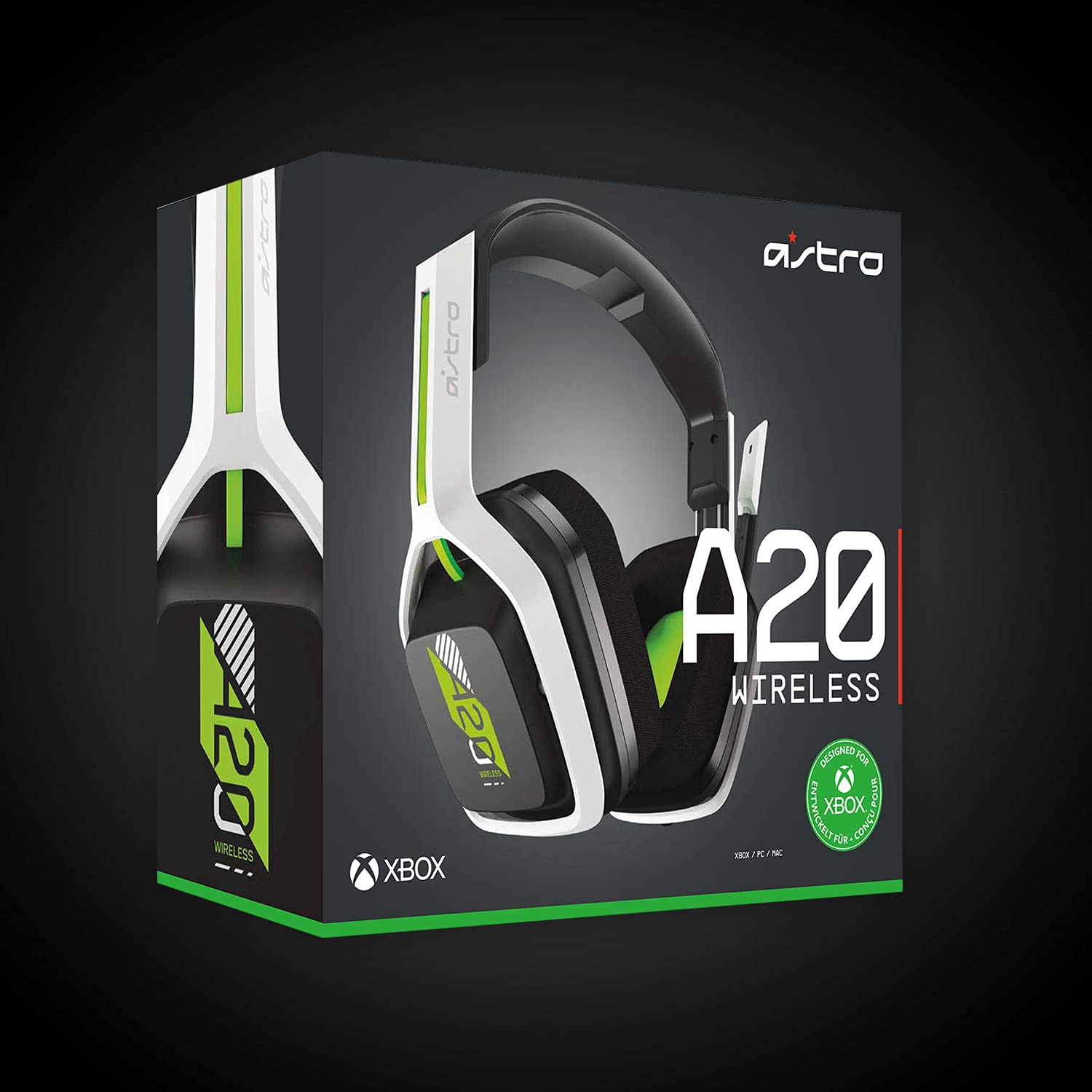 Buy now ASTRO Gaming A20 Wireless Headset Gen 2 for Xbox Series X | S, Xbox One, PC & Mac - White/Green at indiglob india