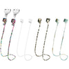 Magnetic Anti-Lost Straps for AirPods,Colorful Soft Silicone Sports Lanyard, Neck Rope Cord - White/Color Printing