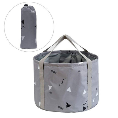 14L Collapsible Foot Soaking Bath Basin Bag with Handles for Kids, Portable Pedicure Feet Spa Bucket Tub for Travel Camping