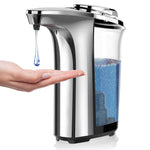Buy now Automatic Soap Dispenser, Touchless Dish Soap Dispenser 17oz/500ml with Infrared Sensor, 5 Adjustable Soap Levels, Liquid Dispenser for Bathroom Kitchen (Silver) at indiglob india