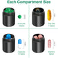 Opret Keychain Pill Holder, 3 Compartments Metal Small Pill Case, Waterproof Portable Travel Pill Box, Pill Container for Purse (Black)