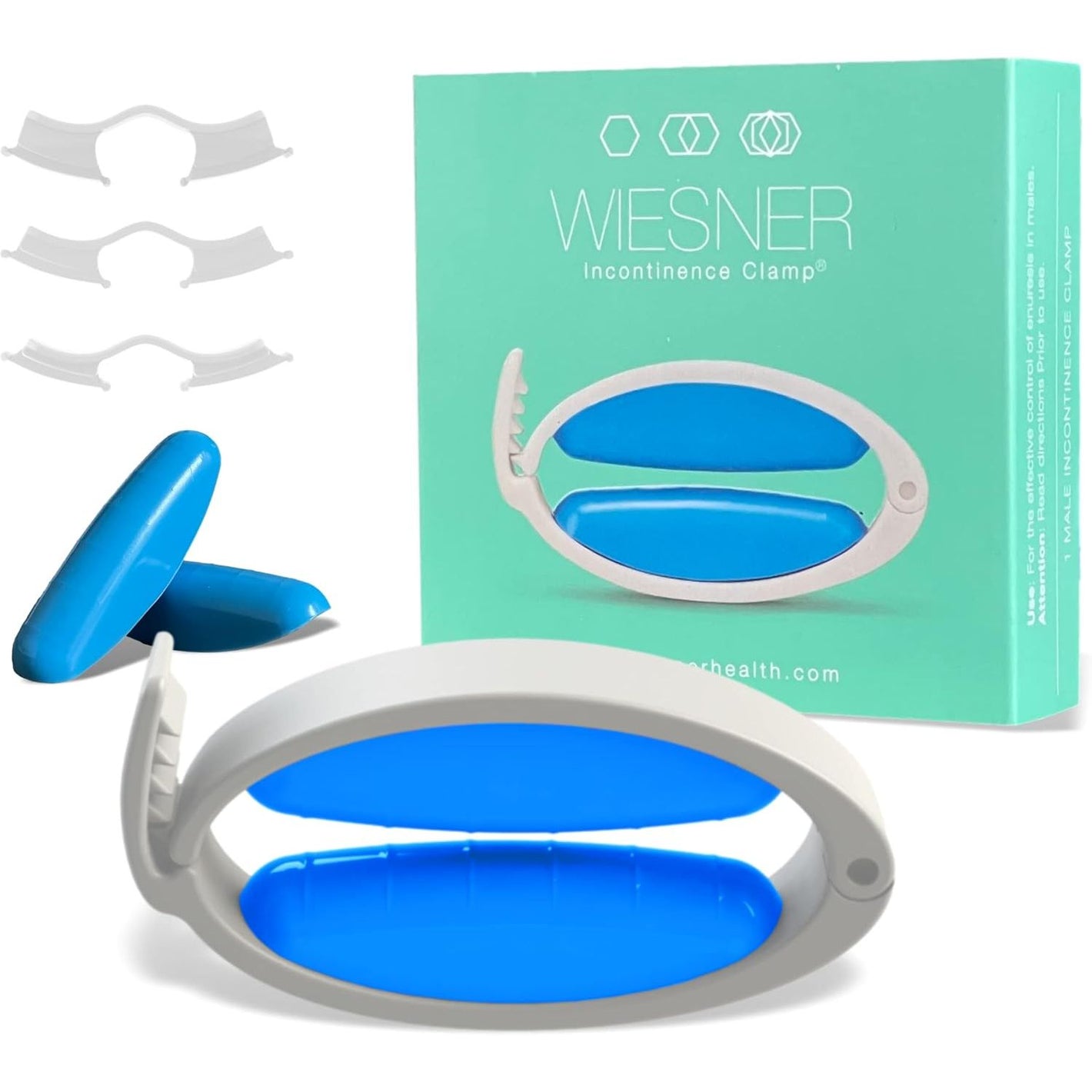 Original Wiesner Male Incontinence Clamp - 3 Adjustable Sizes - Comfort and Confidence All Day Long - Wiesner Clamp - Clamp for Incontinence!
