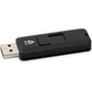 V7 2GB USB 2.0 Flash Drive with Retractable USB Connector - VF22GAR-3N, Black