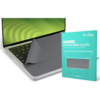 Kuzy Premium Keyboard Cover Cloth with Screen Imprint Protection - Lint Free Microfiber Cleaning Cloth - Computer Screen Cleaner Compatible with MacBook Pro Air 13" and MacBook Pro 14", 1 pk