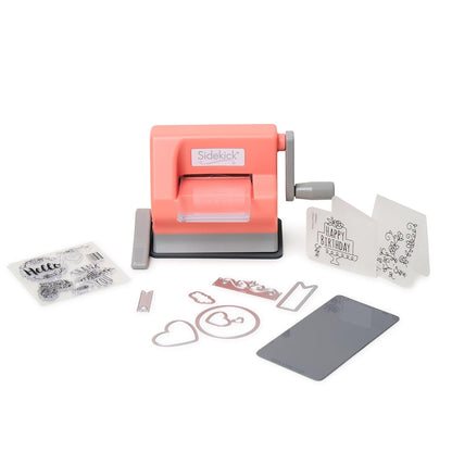 Sizzix Sidekick Starter Kit 661770 Portable Manual Die Cutting & Embossing Machine for Arts & Crafts, Scrapbooking & Cardmaking, 6.35 cm Opening, 2.5" Opening, White
